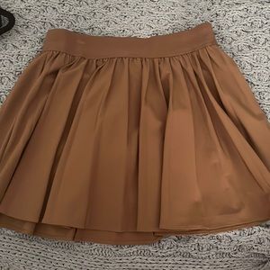 garage brown mini pleated tennis skirt